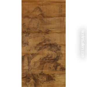 A Chinese Painting Of Landscape by Gu Luo