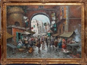 Italian Marketplace by Giovanni Guaarletti
