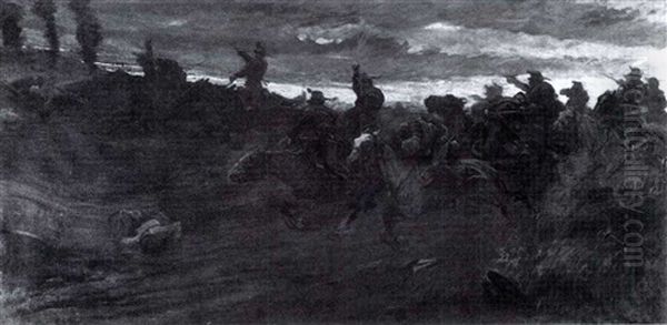 Calvary Charge At Dawn - view 1