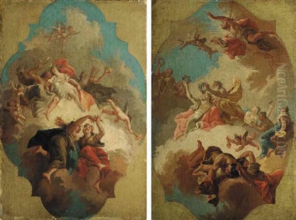 Diana And Orion And Allegorical Figures - view 1