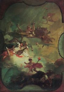 An Allegory Of Day And Night by Jacopo Guarana