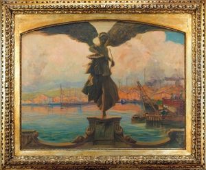 Il Porto Di Pozzuoli by Ezechiele Guardascione