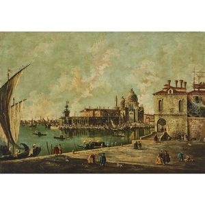 The Dogana And Santa Maria Della Salute, The Redentore Beyond, Grand Canal, Venice by Francesco Guardi