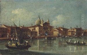 L'ile De La Giudecca A Venise Avec L'eglise Des Zitelle En Arriere-plan