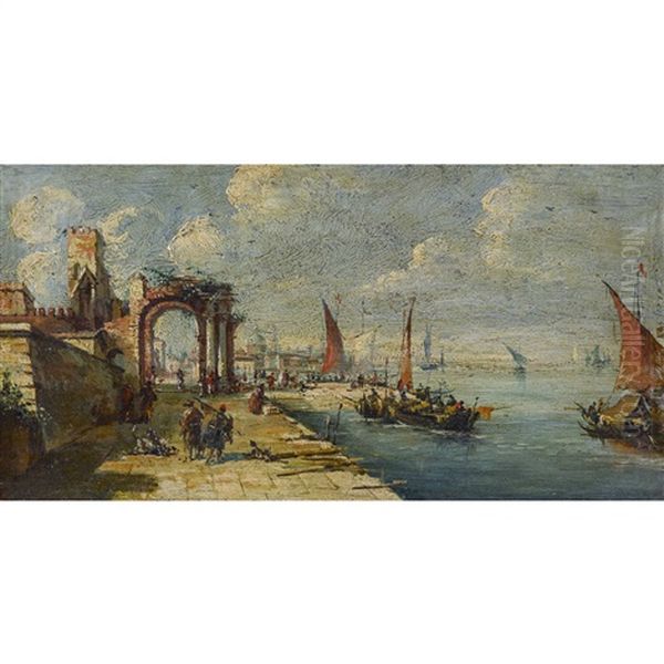 Venezianisches Capriccio Mit Altem Torbogen - view 1