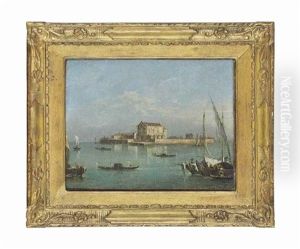 The Island Of San Cristoforo, Near Murano, Venice, With Boats And Gondolas In The Foreground