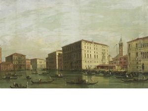 The Grand Canal, Venice With The Palazzo Grassi And The Palazzo Balbi In The Distance
