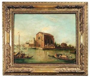 San Giorgio Maggiore (+san Francesco; 2 Works) by Giacomo Guardi