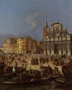 Venezianisches Capriccio Mit Der Kirche Santa Maria Zobenigo by Giacomo Guardi
