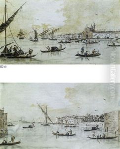 Venezia, Canale Della Giudecca (+ Venezia, Isole Della Laguna; 2 Works) by Giacomo Guardi