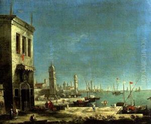 Vue Fantaisiste De Venise by Giacomo Guardi