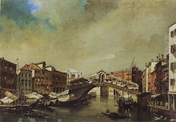 Die Rialto-brucke In Venedig - view 1