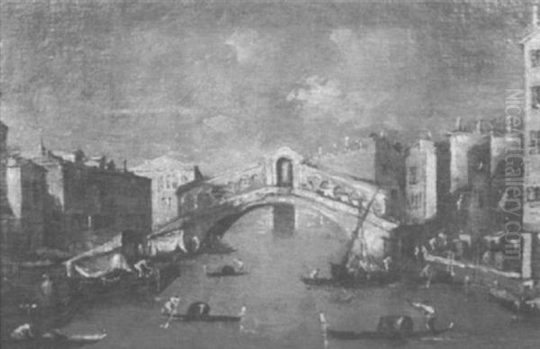 Die Rialto-brucke In Venedig - view 1