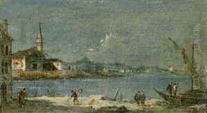 A Capriccio Of The Venetian Lagoon by Giacomo Guardi
