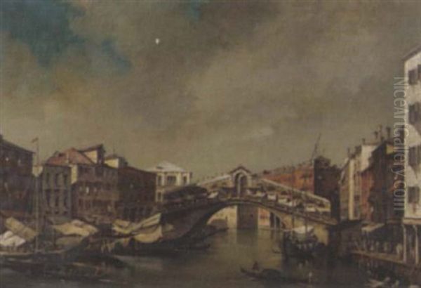 Canale Grande Mit Der Rialtobrucke - view 1