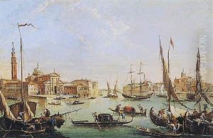 Vue De L'eglise Saint Marc A Partir De La Piazzetta by Giacomo Guardi