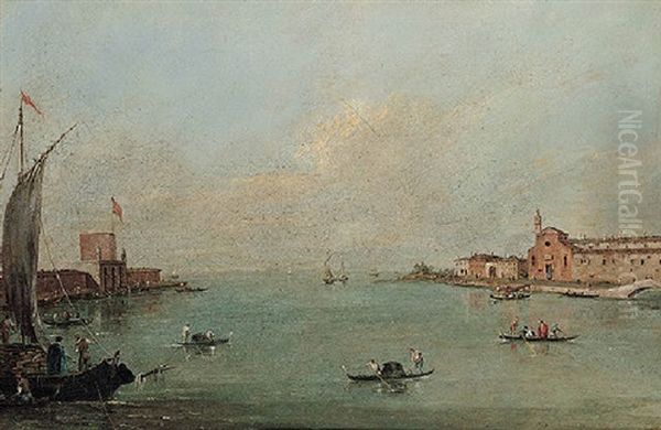 Venice, A View Of The Porto Di Lido With The Forte Di Sant'andrea And The Church Of San Niccolo - view 1