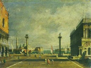 Die Piazzetta In Venedig Mit Blick Auf S. Giorgio Maggiore by Giacomo Guardi