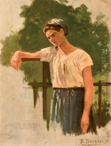 Joven En La Barandilla by Dionis Verdaguer Baixeras