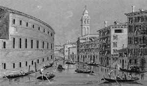 View Of The Canal Della Pieta With The Bridge Of The Madonna Alla Pieta, Venice by Giacomo Guardi