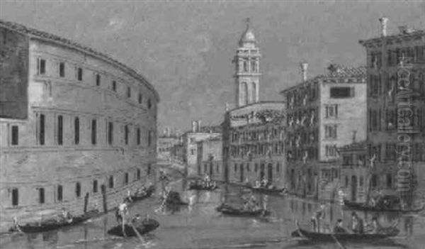 View Of The Canal Della Pieta With The Bridge Of The Madonna, Venice - view 1