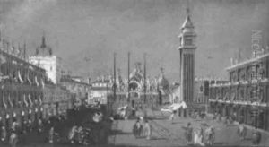 The Piazza Di San Marco, Venice by Giacomo Guardi