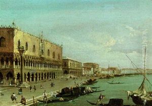 The Riva Degli Schiavoni, Venice, Looking East by Giacomo Guardi