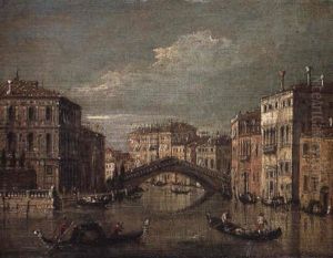 The Entrance To The Cannaregio, Venice, With The Church Of S. Geremia