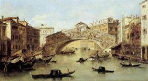 Venice, The Rialto Bridge by Giacomo Guardi