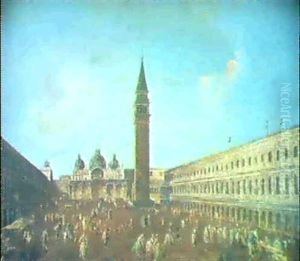 Piazza San Marco Gegen Die Basilika by Giacomo Guardi