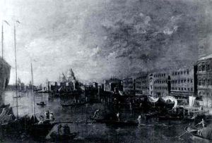 The Grand Canal With The Puntadella Dogana And Sata Maria   Della Salute,venice by Giacomo Guardi