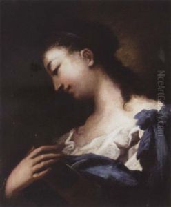 A Portrait Of A Woman Holding A Violin A Portrait Of A Woman Holding A Violin