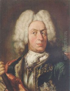 Portrait Of Field Marshal Count Johann Von Der Schulenburg Wearing The Star Of The Order Of The Black Eagle Of Prussia
