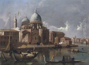 Vista Del Canal Grande Con La Chiesa Della Salute by Niccolo Guardi