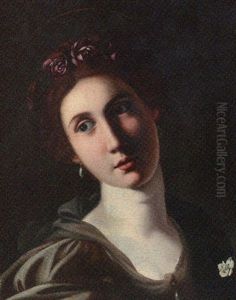 A Female Saint (santa Rosa De Lima?)