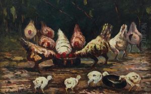 Galline E Pulcini All'aperto by Giovanni Guarlotti