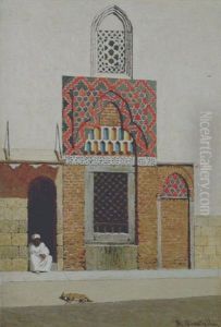 Arabo Seduto Davanti Alla Moschea by Roberto Guastalla
