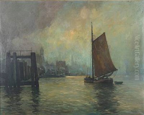 Harbour Scene From Hamburg - view 1