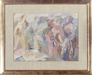 Five Women And Babies On A Windy Plain by Eugenie Baizerman