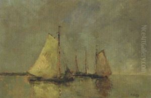 Fischerboote by Rudolf Anton Guba