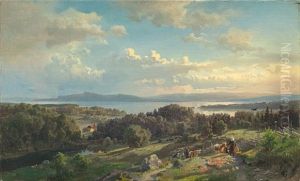 Utsikt Over Mjosa by Hans Frederick Gude
