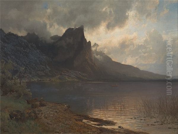 Landskap Fra Mondsee Med Drageveggen - view 1