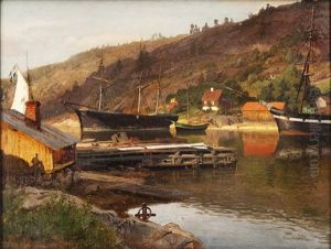 From Husvik, Drobak by Hans Frederick Gude