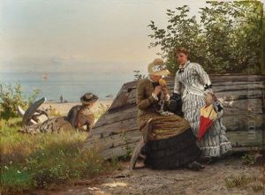 Women In The Sun by Hans Frederick Gude