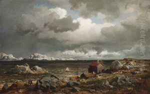 Coastal Landscape by Hans Frederick Gude