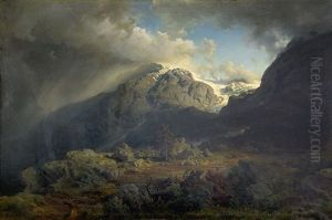 Norskt Landskap by Hans Frederick Gude