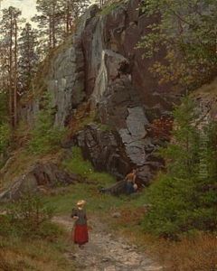 Tur I Skogen by Hans Frederick Gude