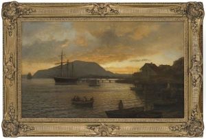 Sommernatt Ved Drobak by Hans Frederick Gude