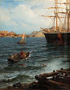 Hamninlopp by Hans Frederick Gude