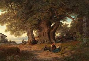 Under Eketreet by Hans Frederick Gude